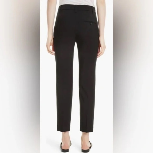 Vince Tapered Ankle Stretch Wool Trousers in Black Size 12 - Picture 2 of 2